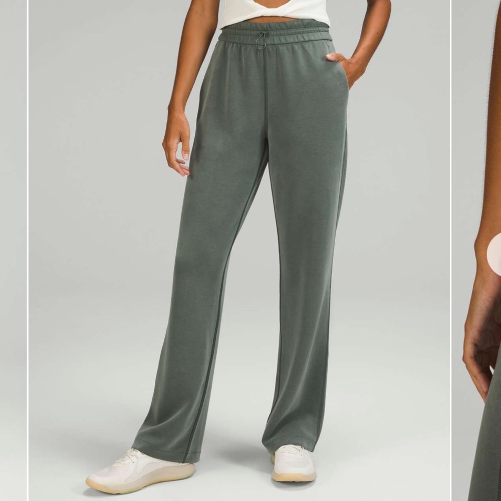 Lululemon softstreme high rise pant in smoked spruce